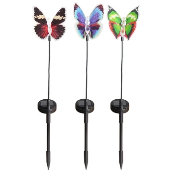 

Butterfly Solar Powered Color Changing LED Garden Lights, Automatic Led for Patio Yard and Garden Lawn Light Ornaments