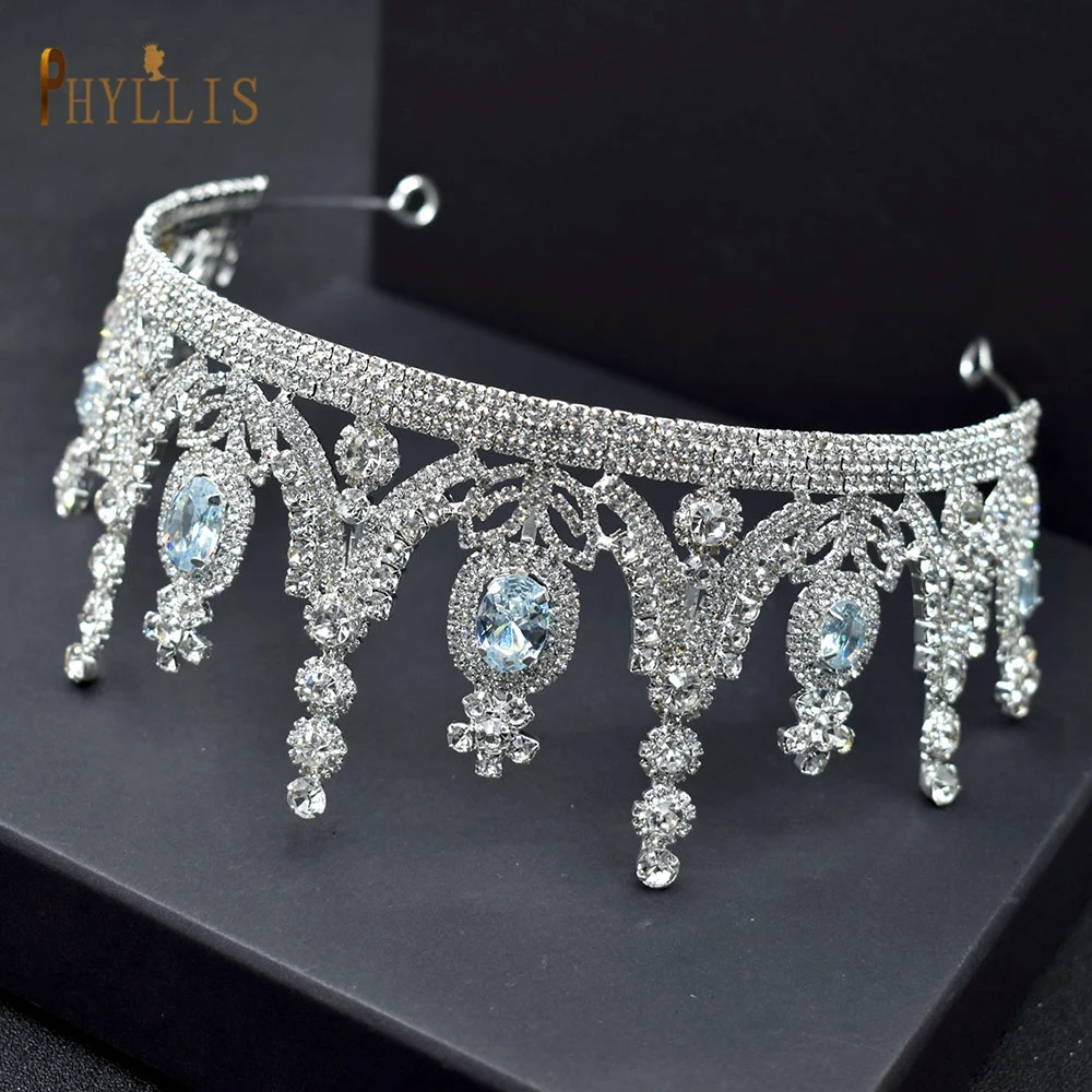 A213 Bridal Tiara Rhinestone Headbands Wedding Crown Princess Queen Diadem Crystal Bride Hair Accessories Fancy Women Headdress