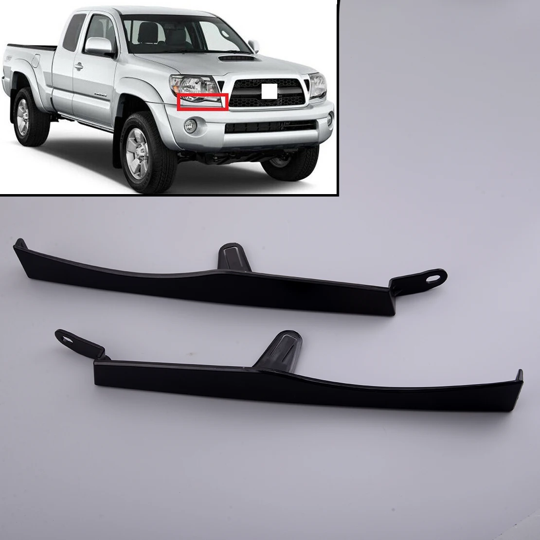 FRONT BUMPER HEADLIGHT FILLER TRIM PANEL SET LH RH FOR 20052011 TOYOTA