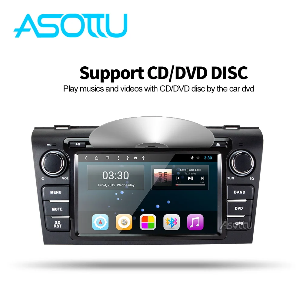 Asottu android 9,0 автомобильный dvd для Mazda 3 2004 2005 2006 2007 2008 2009 Автомобиль Радио gps навигации