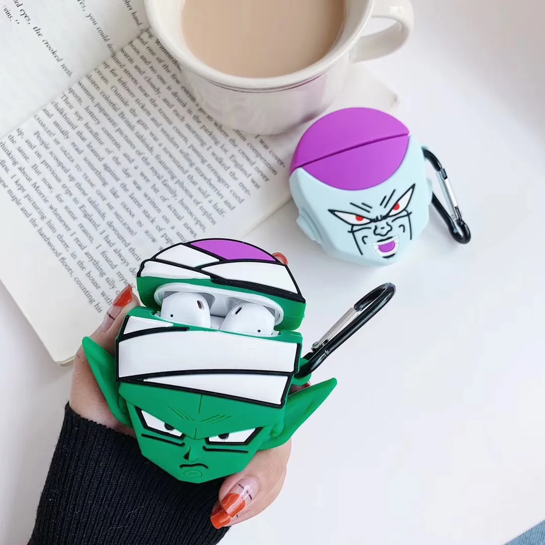 Японский аниме Dragon Ball Goku Frieza Piccolo Buu чехол для гарнитуры для Airpods 2 1 мультфильм 3D силиконовые Bluetooth наушники коробка крышка