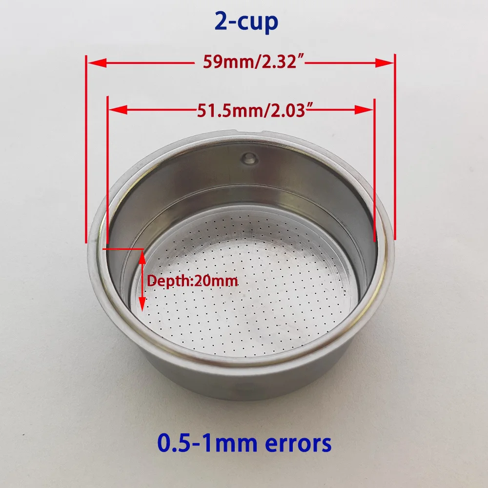 51mm Pressurized Coffee Handle Portafilter And Filter Basket for Professional Espresso Coffee Maker
