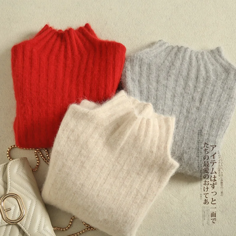 Plus Size Women Sweaters 100% Mink Cashmere Knitting Jumpers for Ladies 2019 New Fashion Pullovers 6Colors Standard Clothes Plus Size Women Sweaters 100% Mink Cashmere Knitting Jumpers for Ladies 2019 New Fashion Pullovers 6Colors Standard Clothes