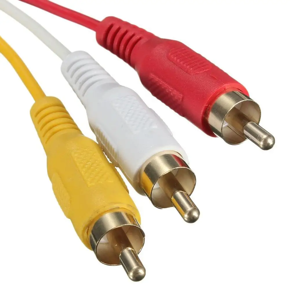 Позолоченные разъемы 5 футов 1 м 1080P HDTV HDMI штекер к 3 RCA Аудио Видео AV кабель адаптер