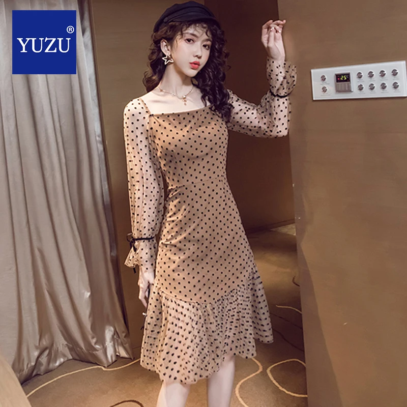 

Sexy Mermaid Mesh Velvet Dresses Women Party Embroidery Female Vintage Polka Dot Short Dress Korean Plus Size Dresses Vestidos