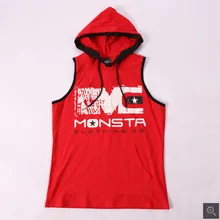 Европейский и американский спортивный тренировочный костюм для занятий фитнесом, Мужской приталенный жилет с капюшоном для бега из чистого хлопка, большой размер