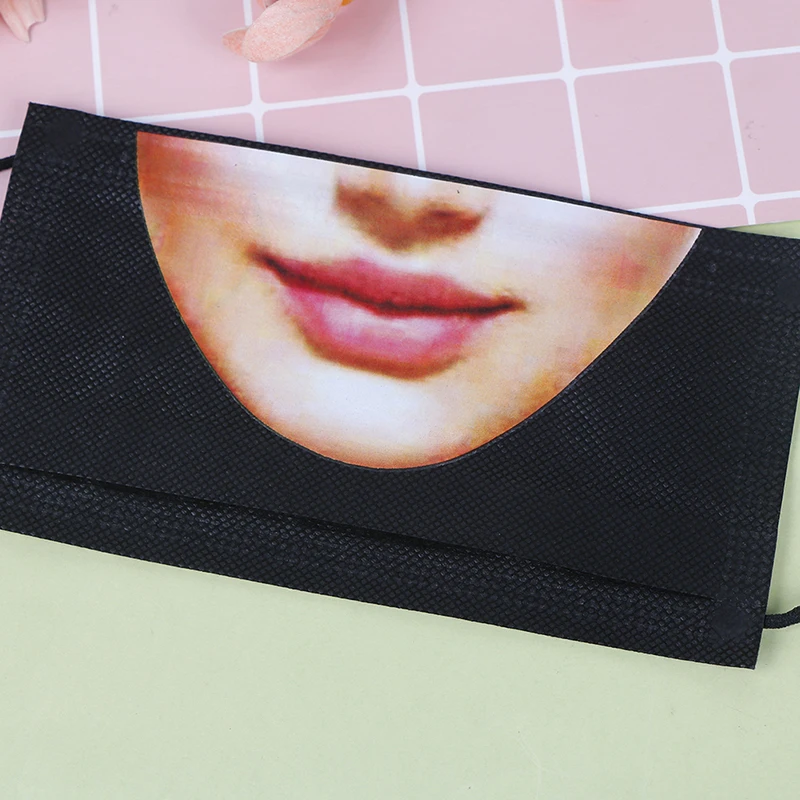 5Pcs 3D Women Mouth Pattern Funny Expression Mouth Face Mask Dustproof Cute Nonwovens Anime Face Mouth Mask