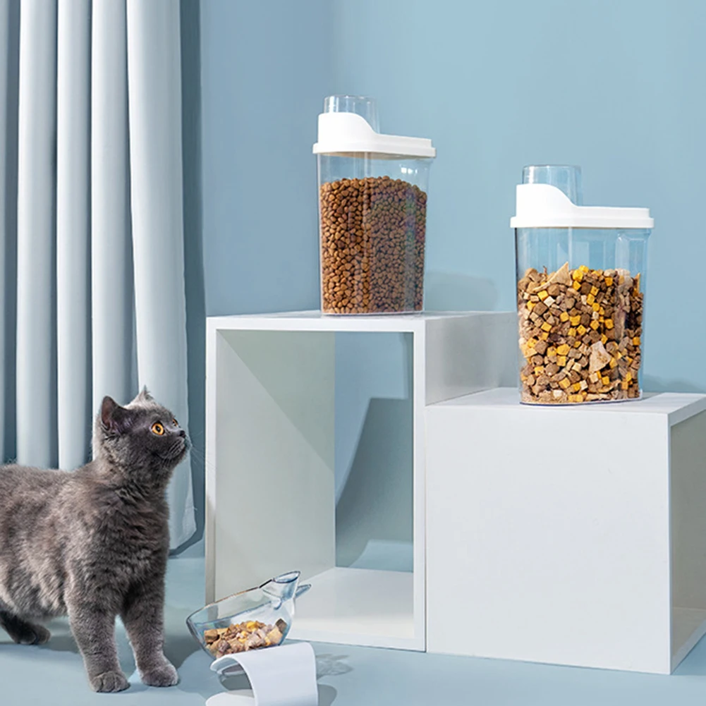 Dogs Bowl Dog Food Box Cat Feeder Bucket Pet Feed Container Food