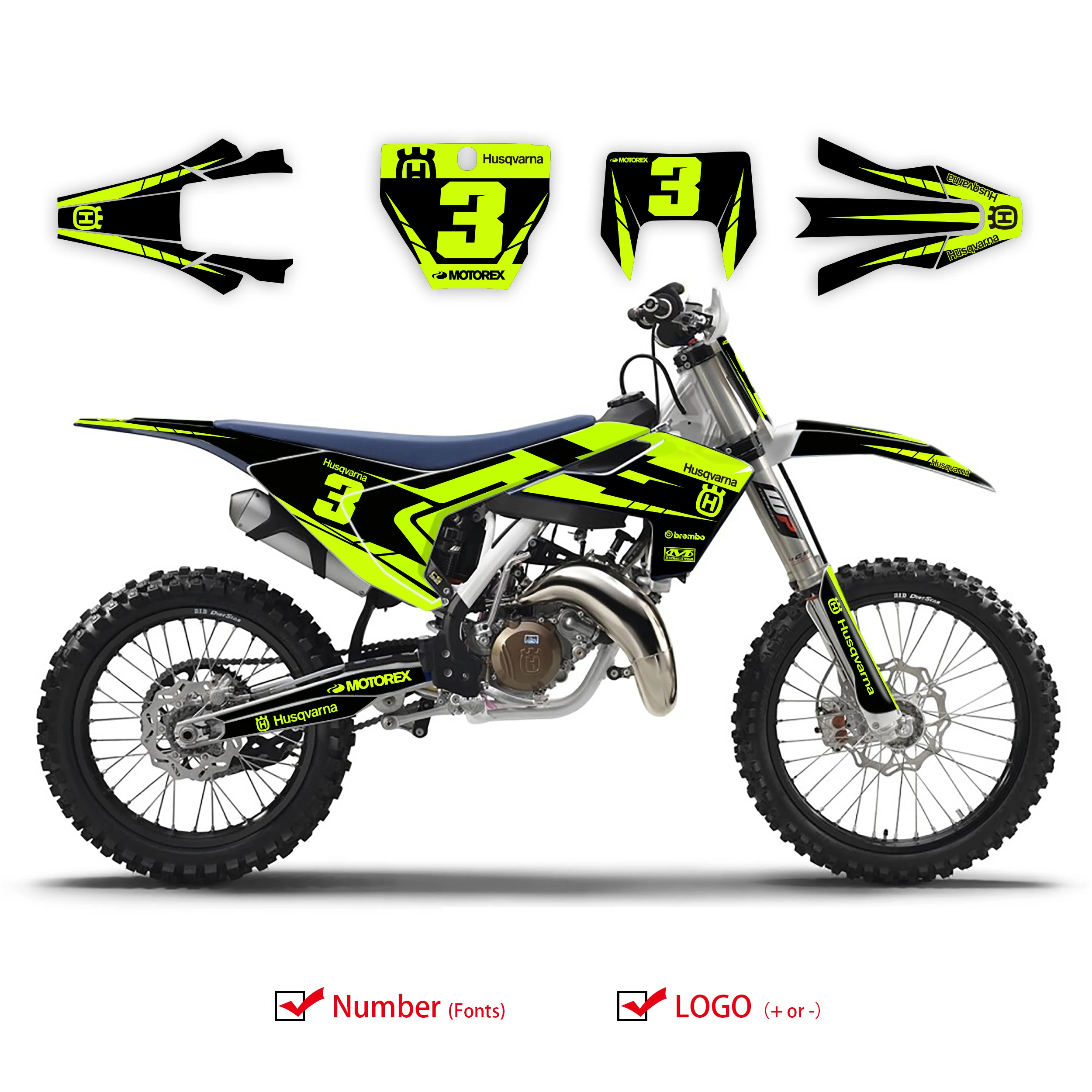 Cust Fu graticos de vinilo pegatinas vehillo secreto para Husqvarna TE FE TC FC TX FX 125 250 300 350 450 501 2016 20|Наклейки и