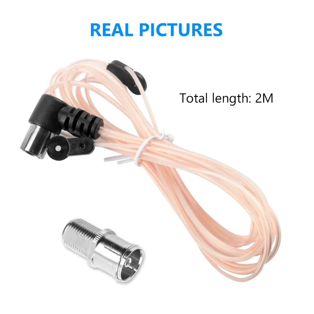 6.56ft Indoor FM Radio Dipole Antenna T Type 75 Ohm Cable With PAL Female Jack for Yamaha JVC Sherwood Pioneer Denon | Электроника