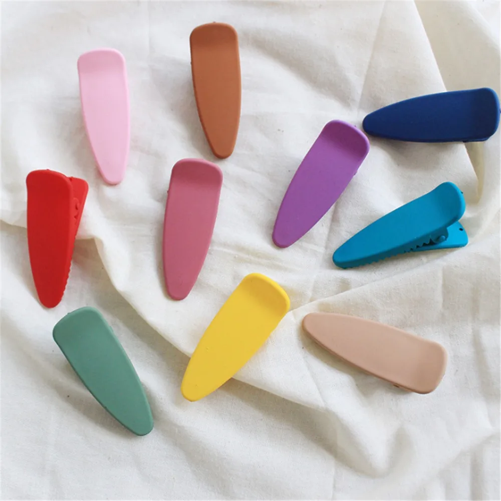 1 шт. милые яркие цвета матовые заколки для волос маленьких девочек каплевидные