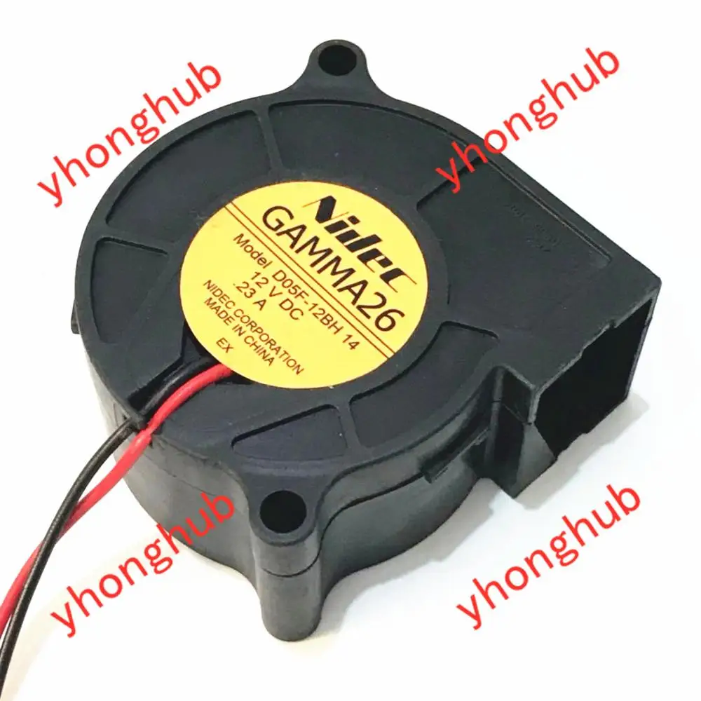 Nidec D05F 12BH 14 DC 12V 0.23A 50x50x25 мм 2 провод Сервер вентилятор охлаждения|blower fan|12v dc blower