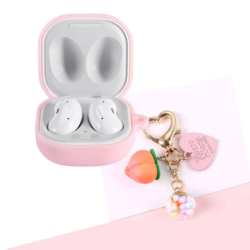  OLEBAND Galaxy Buds 2 Pro 2022/Galaxy Buds 2/Pro Case  2021/Galaxy Buds Live 2020 Case Cover,Soft Silicone Protective Cover with  Cute Keychain Accesories,for Women and Girls,Burgundy : Electronics