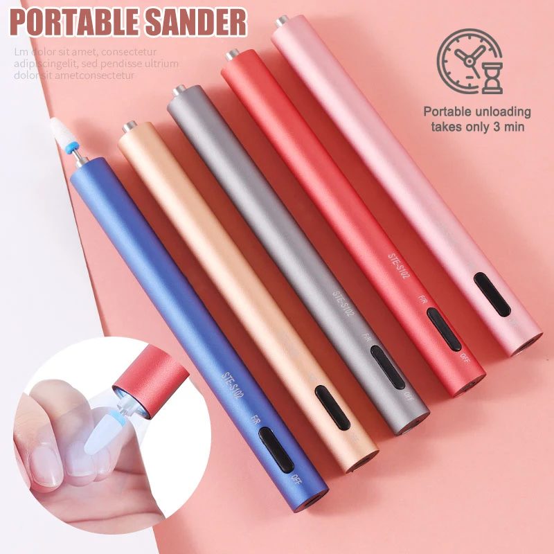 

2019 Nail Polishing Machine Electric USB Rechargeable Pen Style Nail Drill Machine with LED Light