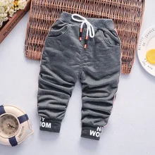 В году, весенне-осенний Повседневный Детский костюм в Корейском стиле детские брюки с надписями для мальчиков