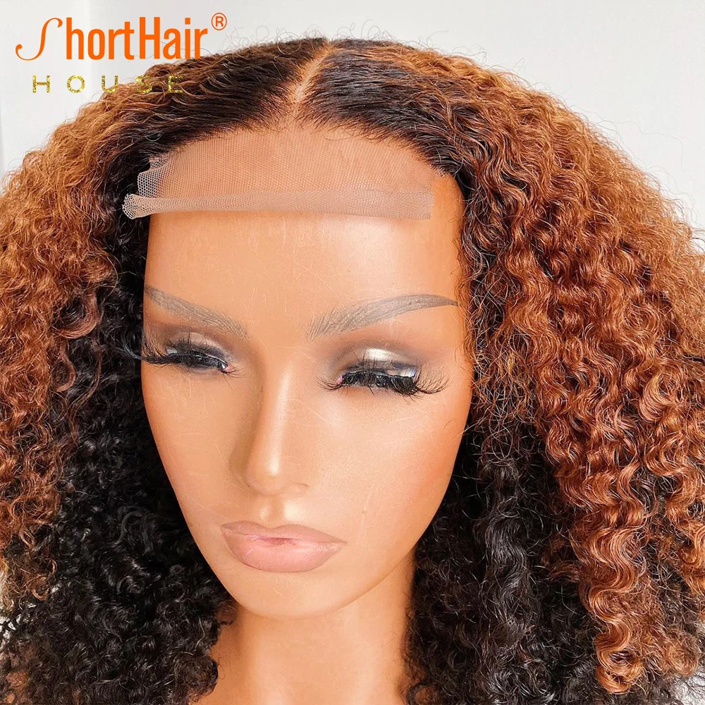 1B/30 Ombre Honey Blonde Wig Short Bob Human Hair Wigs Lace 