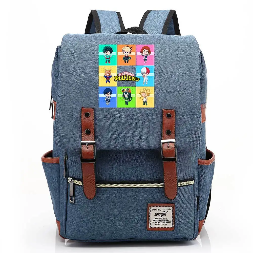 My Hero Academy элегантные брезентовые школьные рюкзаки Bookbag аниме женский милый рюкзак большой дорожный рюкзак мужской нейлоновый рюкзак для ноутбука - Цвет: 4
