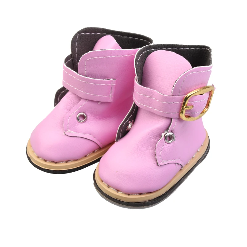 Модная кукольная обувь розовые плюшевые зимние ботинки на молнии с бантом для ребенка 43 см и 18 дюймов американские куклы игрушки Аксессуары Рождественский подарок