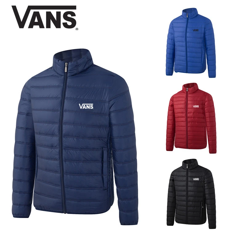 Marca Vans, chaqueta de plumas para hombre, Abrigo con capucha sólido grueso y grueso, chaquetas de plumas informales de moda para hombre, de plumón| -