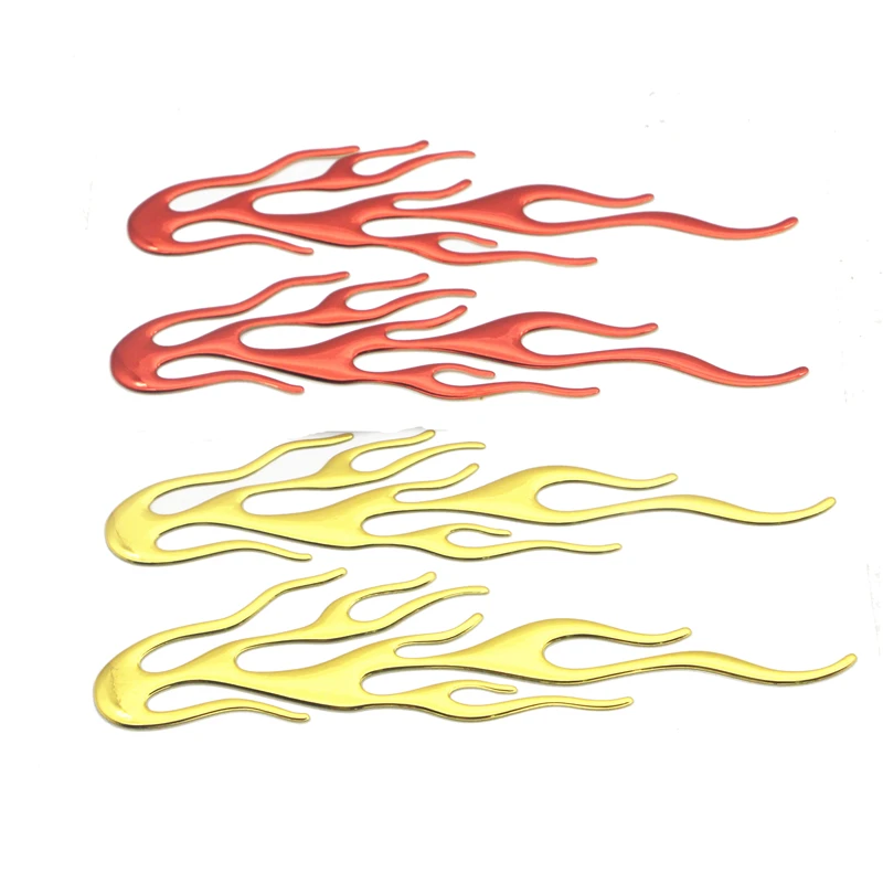 2 pcs/lot Motorcycle Motorbike Moto 3d Flame Fire Reflective Sticker
