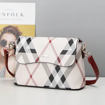 

Women Fashion Striped Small Square Bags High-quality Leather Shoulder Messenger Bags Large Capacity Crossbody Bags Channels