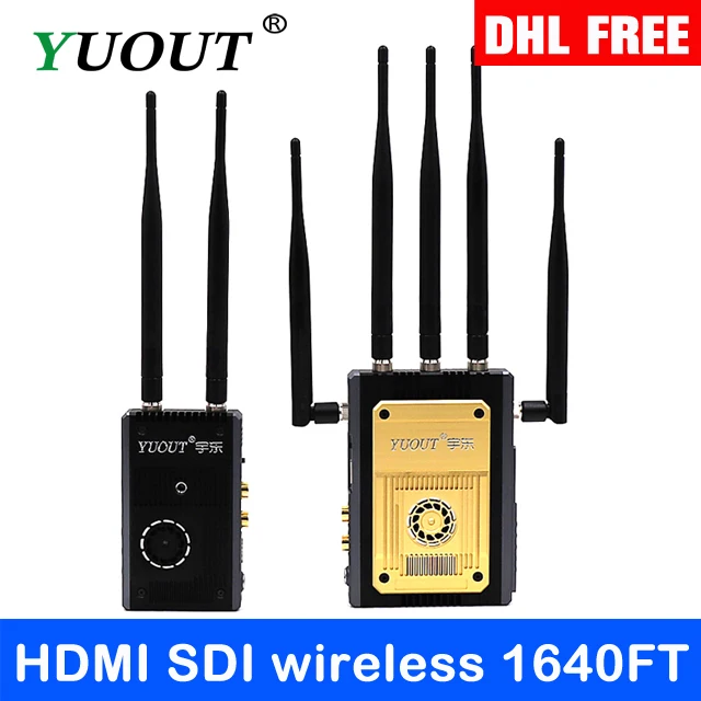 YUOUTS500 без задержки HDMI SDI Беспроводная передача 500 м/1640ft видео передатчик и