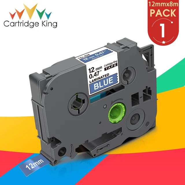 31 Colors for Brother TZ 231 221 211 241 251 FX231 Laminated Tape TZ231 TZ-White-Label Compatible for Brother Ptouch Label Maker White on Blue