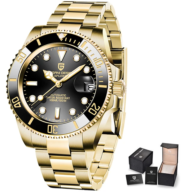 PAGANI DESIGN 40MM Men's Automatic Watch Luxury Sapphire Glass Mechanical Watch Stainless Steel Fashion Sports Waterproof Watch 