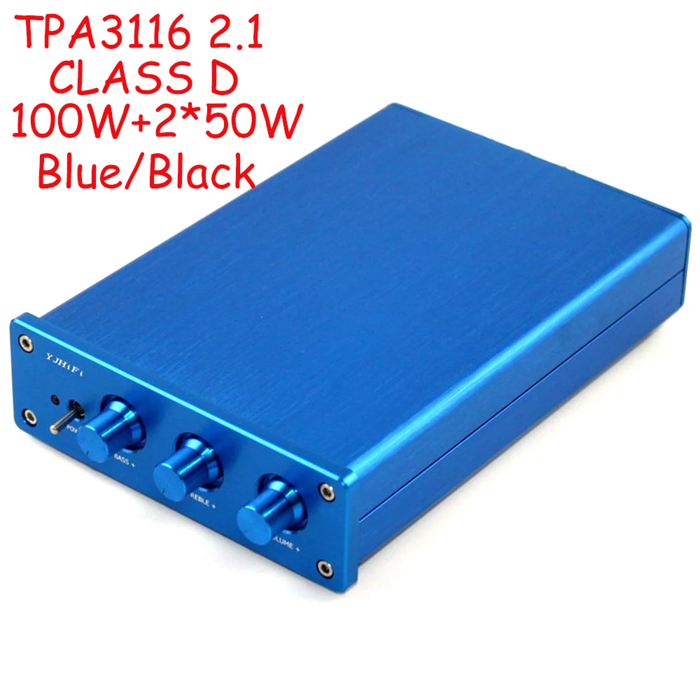 TPA3116 2.1 Bluetooth 4.0 Class D digital power amplifier HIFI high-fidelity home desktop audio 100W+2*50W | Электроника