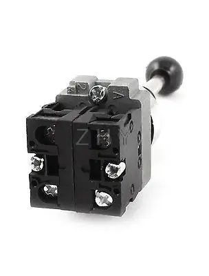 AC 600V 10A 22 мм DPST 2NO 3 позиционный самоблокирующийся джойстик триггер переключатель