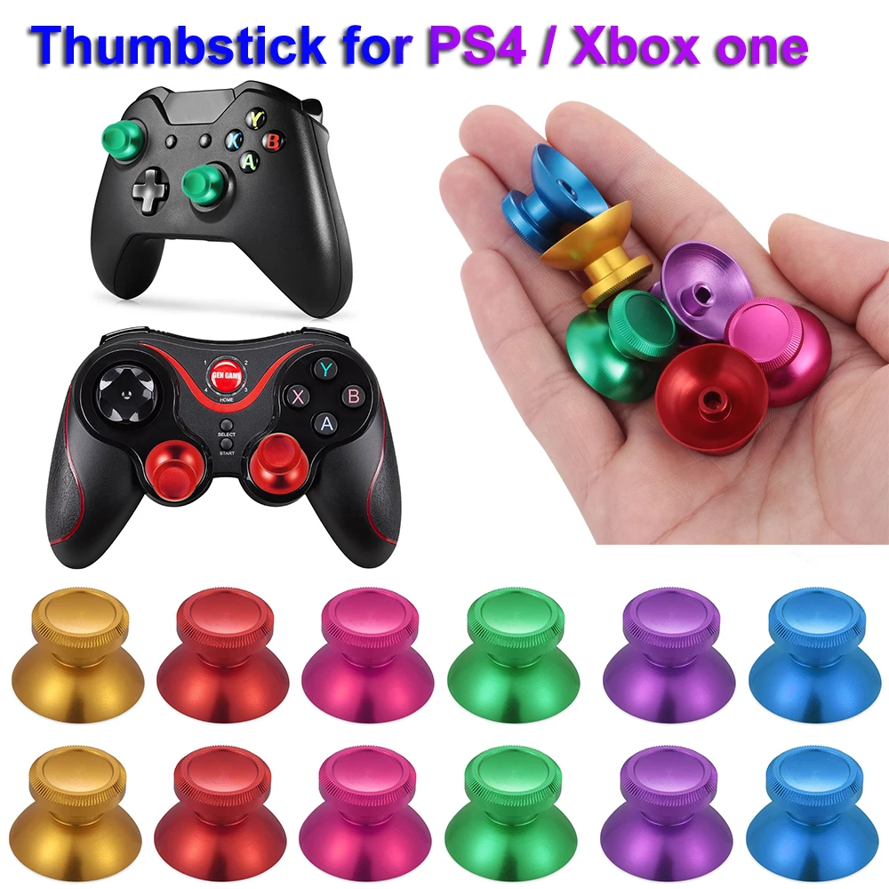 

1PC 2019 Replacement Aluminum Controller Joystick Analog Colorful Thumbstick Grip Caps Cover for PS4 Xbox Ones Games Accessories