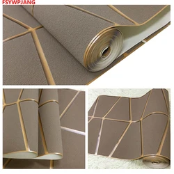 9.5m Roll Non-woven Wallpaper Thick 3D Living Room Bedroom Dining Room Home Decoration Modern Minimalist Geometric Wall Stickers