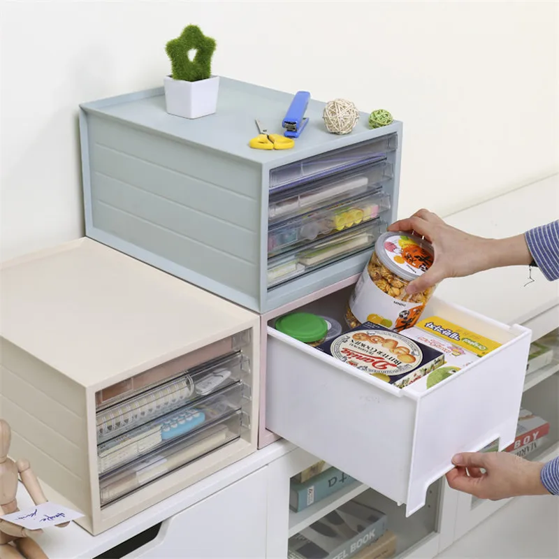 

File Cabinet Office Plastic Drawer Cabinet A4 Document Storage Drawer Plastic Organizer Small Desktop Durable Sundries Case