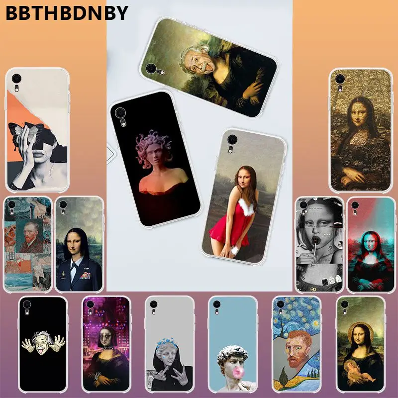 Для iPhone6S чехол эстетический Мона Лиза Ван Гог для телефона Fundas Etui iPhone 11 pro XS MAX 8 7 6 6S