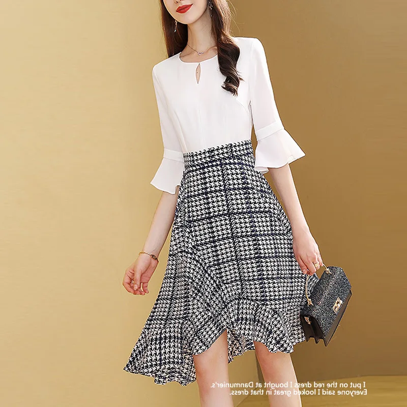 

France Non-mainstream Elegant Dress 2019 Summer New Style Feminine Sense of Design Fishtail Skirt