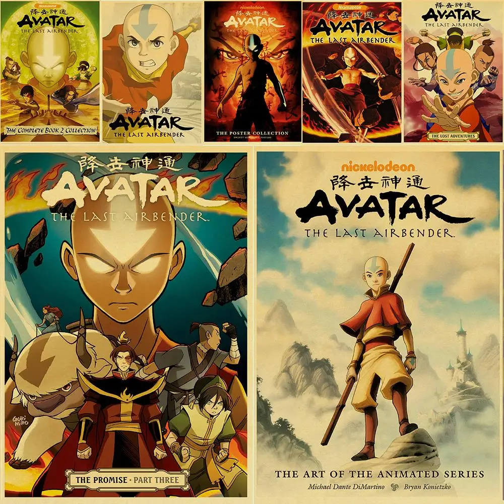 Cartoon TV Avatar The Last Airbender retro poster vintage posters Prints high Quality Decor Poster Wall Painting Bar /Home/Room