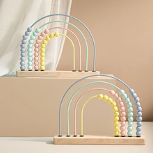 Boulier en bois pour enfants, jouet Montessori, apprentissage précoce des maths, perles de calcul, boulier, jeu d'intelligence, cadeau