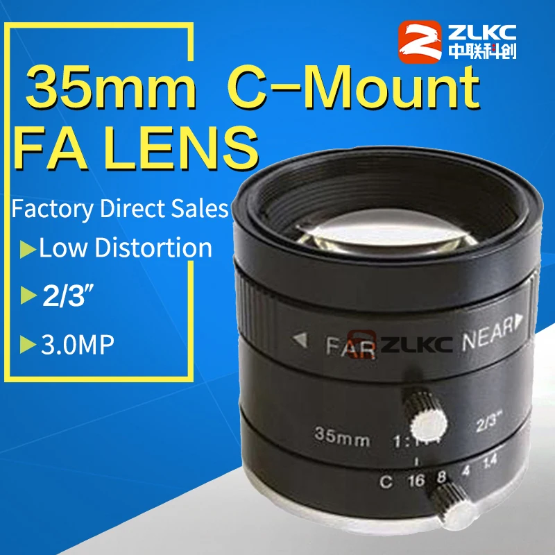 3 0 мегапиксельное C образное крепление 35 мм 2/3 &quotF1.4 FA/линзы с фиксированным
