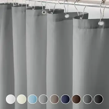 

Eforcurtain Light Weight Solid Shower Curtains Elegant Durable Polyester Shower Curtain for Home and Hotel