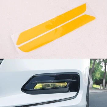 

1 Pair Yellow Front Fog Light Lamp Decor Cover Sticker Trim Strip Fit For Honda Accord 2018 2019 2020