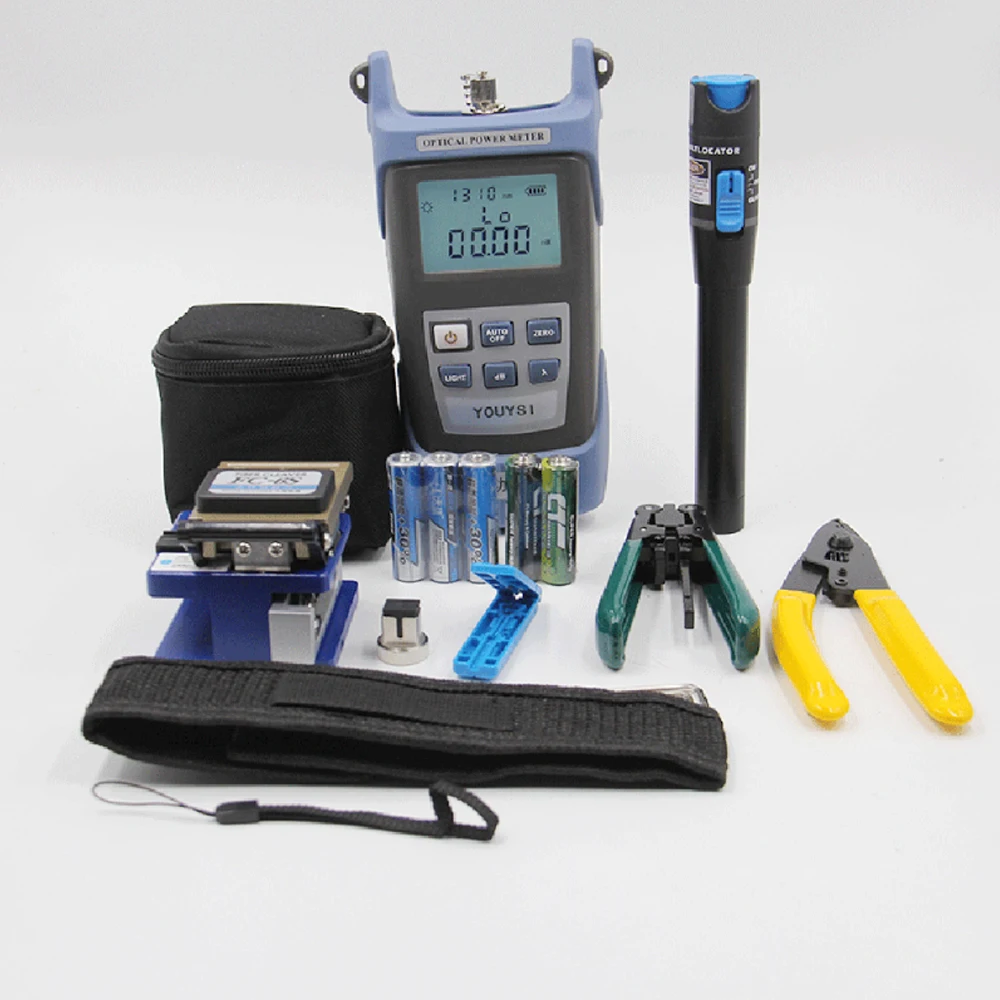 

FTTH fiber Cold connection tool power meter visual fault locator fiber cleaver optical fiber tool kits