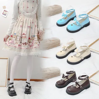 

cosplay Lolita shoes japanese origional fruit bubble sweetheart lolita soft sister jk small leather shoes Bow Princess Shoes
