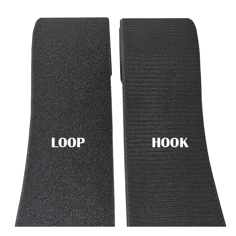 Nastro Adesivo In Tessuto Hook & Loop Da Cucire - Larghezze 10/15/20/30 Cm X 1 Metro - Bianco/Nero