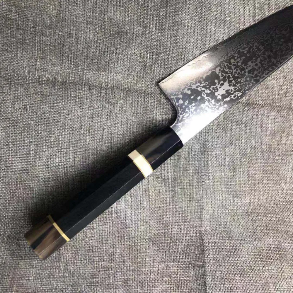 Нож шеф-повара Дамасская сталь кухонный инструмент Острый японский santoku knfie