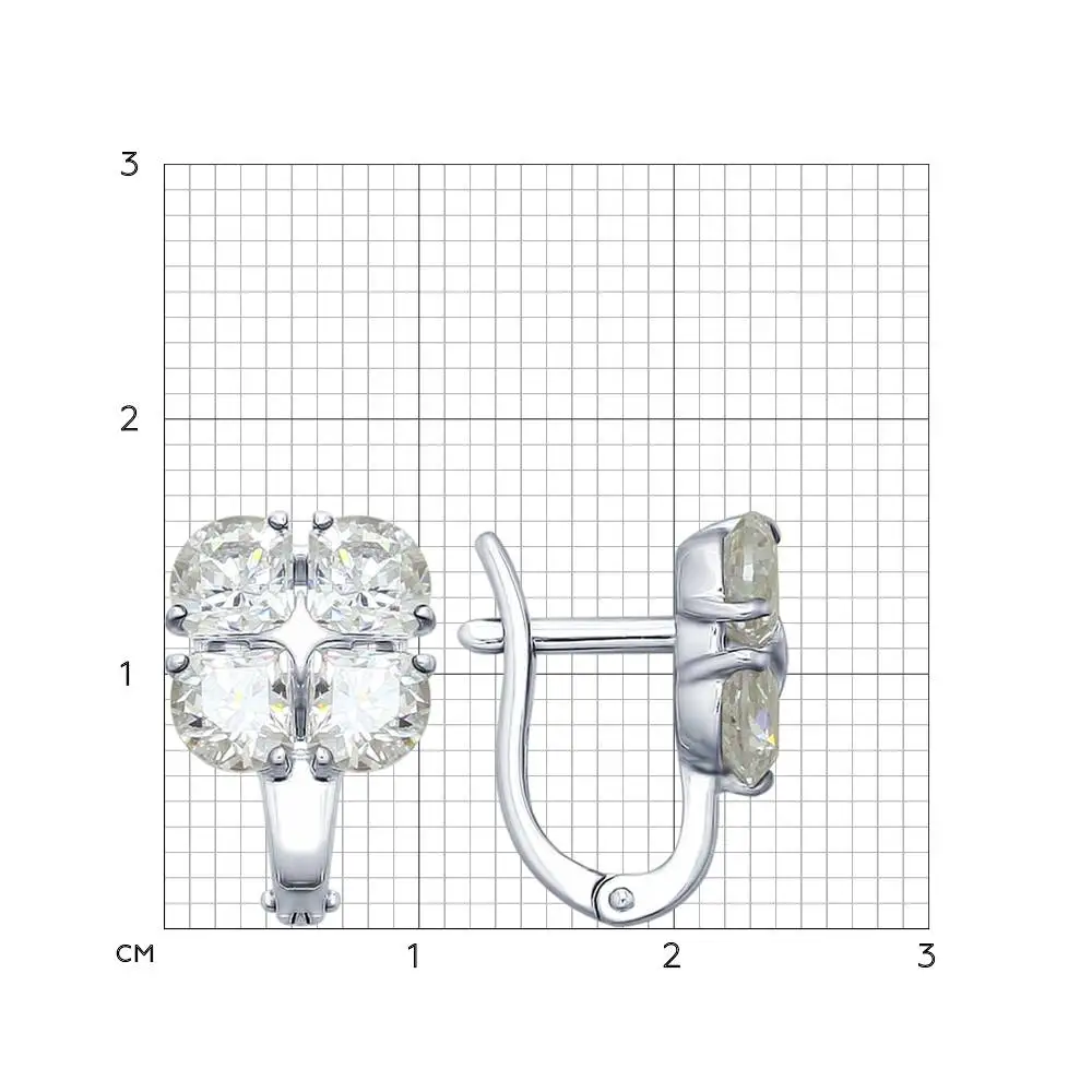 Серьги SOKOLOV из серебра со Swarovski Zirconia