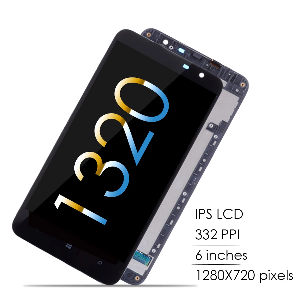 Display/lcd per per Nokia Lumia 1320 Display Lcd Touch Screen Con Cornice per Nokia 1320 Sostituzione Sinbeda 6.0 "Ips 29