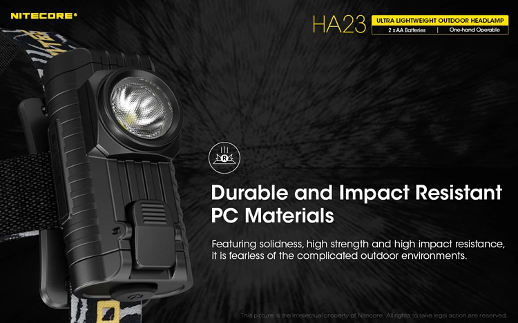 NITECORE HA23 CREE XP-G2 S3 светодиодный налобный фонарь AA