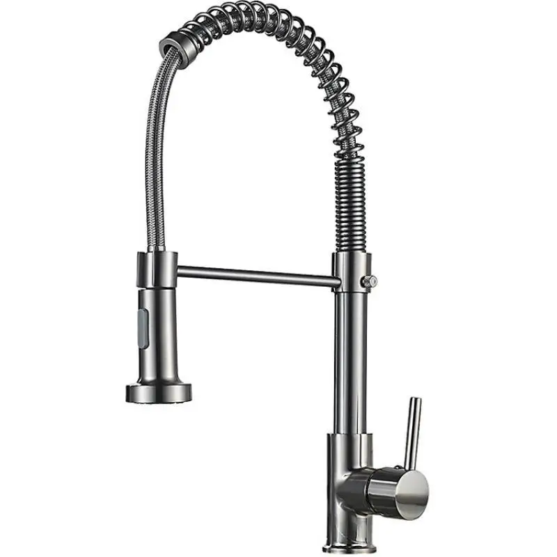 

Spring Pull Down Kitchen Faucet Nozzle Dual Mode Water Mixer Single Handle Hot Cold Rotatable Outlet Shower Swivel Kitchen Taps