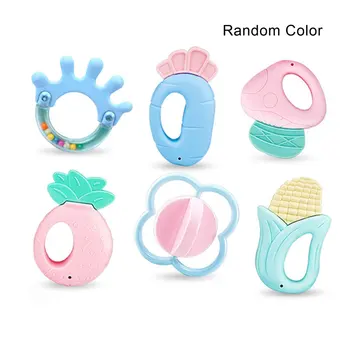 

6pcs/set Handbell Baby Toy Puzzle Little Boys And Girls Early Education Toy