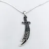 2022 Fashion Arabic Sword Stainless Steel Necklaces for Men Silver Color Necklace Pendant Jewelry bijoux homme N558S01 ► Photo 3/6